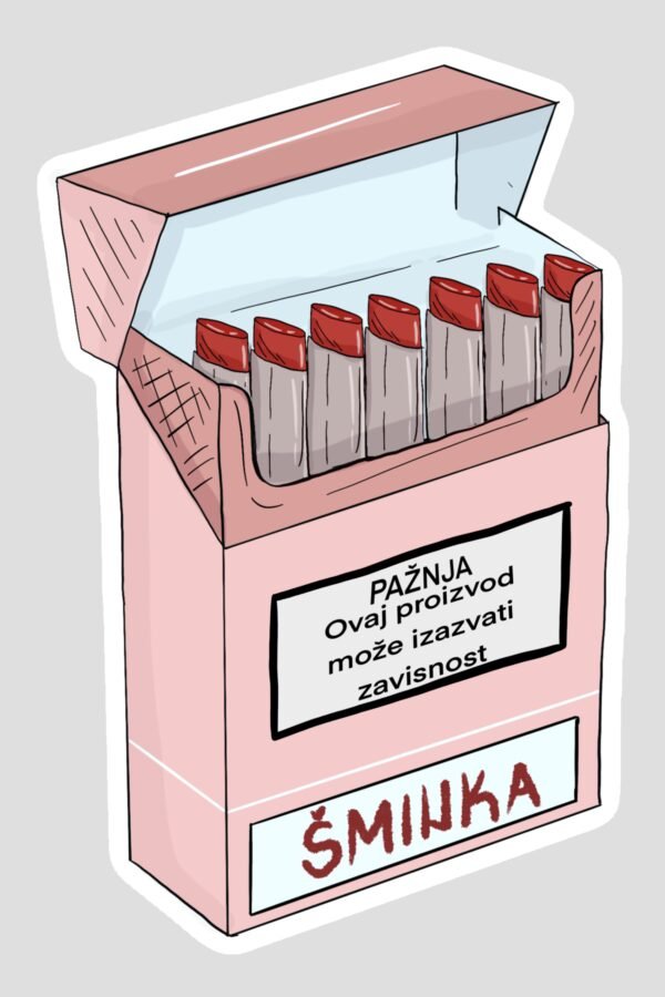 Stiker - paklica sa karminima