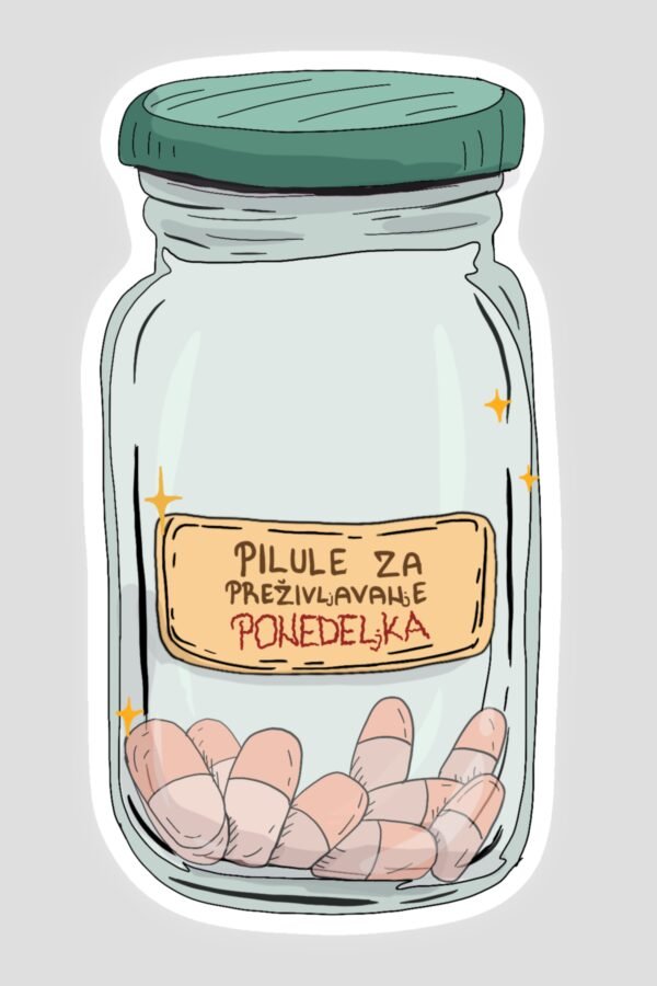 Stiker - pilule za preživljavanje ponedeljka