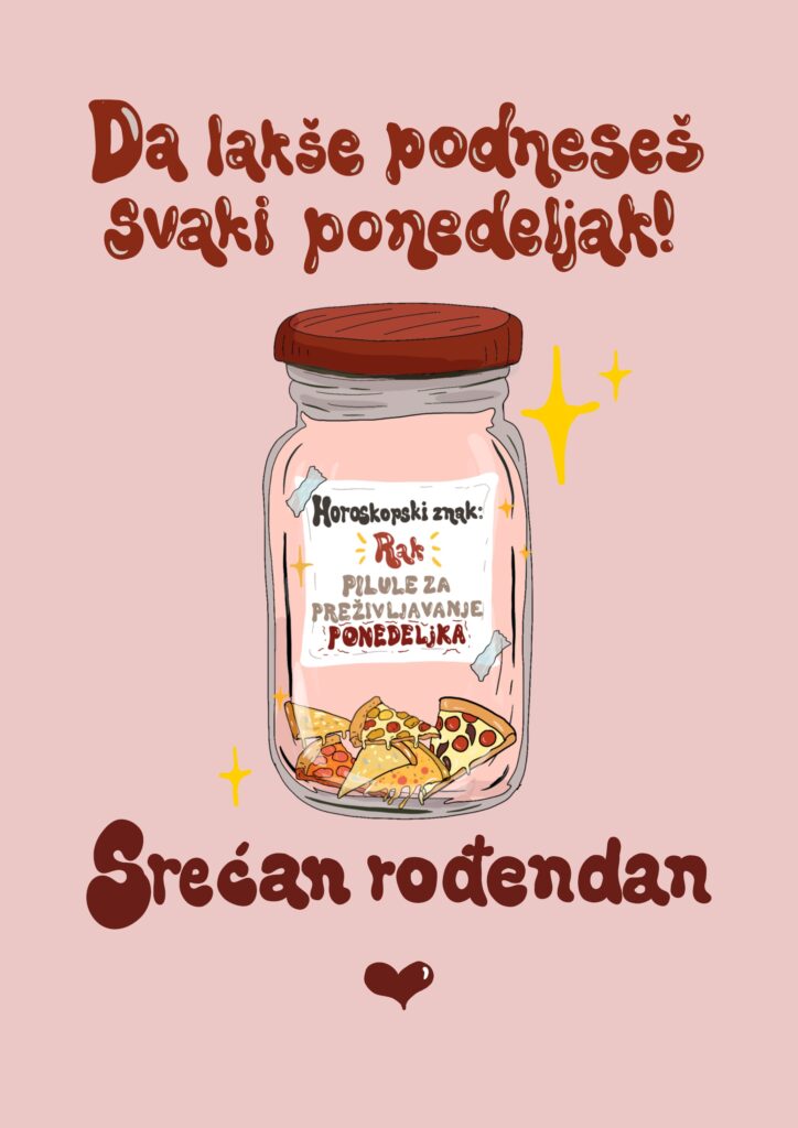 Čestitka na preklop - rak