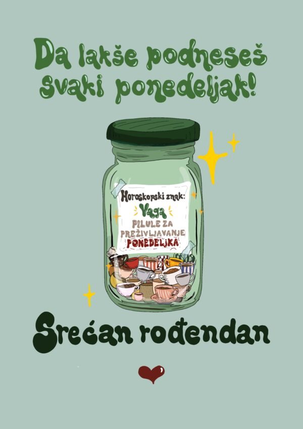 Čestitka na preklop - vaga