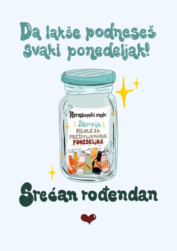 Čestitka na preklop - škorpija