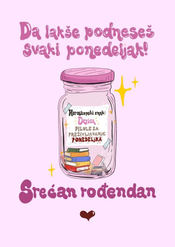 Čestitka na preklop - devica