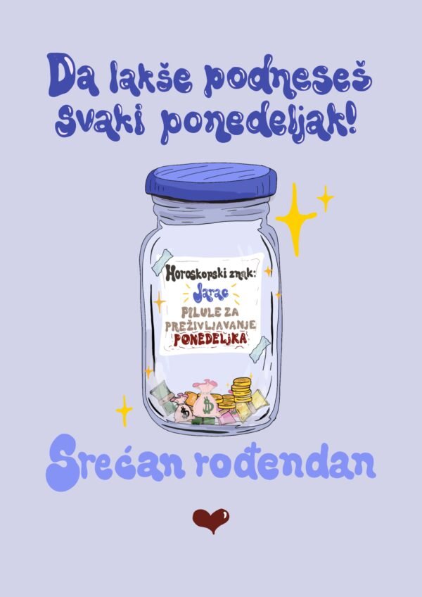 Čestitka na preklop - jarac